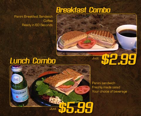 Breakfast and Luch Combos